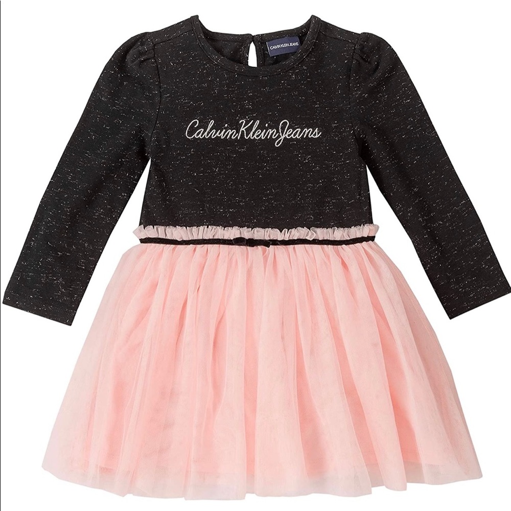 CALVIN KLEIN 18 MONTH BABY GIRL PINK & Black DRESS